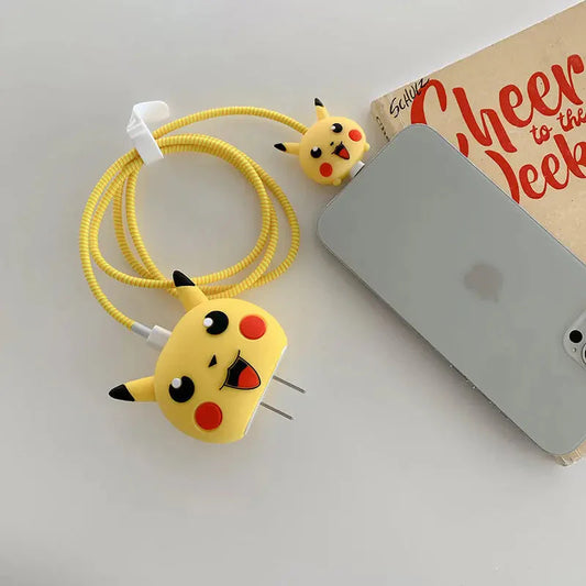 Pikachu 20W iPhone Silicone Charger Cover – Pokémon Yellow Protector Set