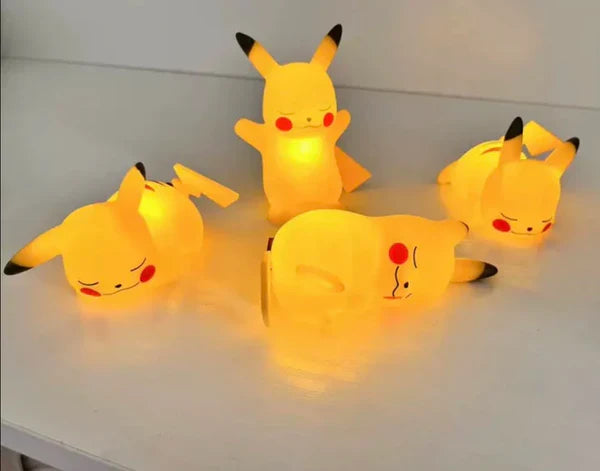 Pikachu LED Lamp Figure Set of 4  – 10 cm Pokémon Collectible Light Decor