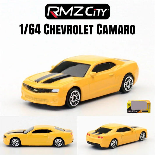 RMZ City Chevrolet Camaro 1:64 Scale Die Cast Car Model – Yellow Collectible