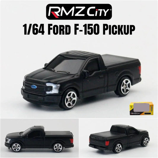 RMZ City Ford F-150 Pickup Truck 1:64 Scale Die Cast Car Model – Black Collectible