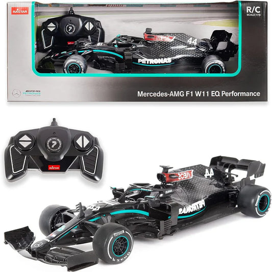 Rastar 1:18 Mercedes-AMG F1 W11 EQ Performance Lewis Hamilton #44 Remote Control Car – Black