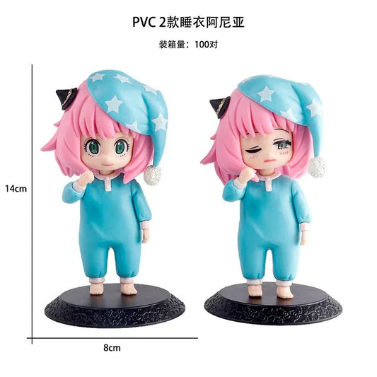 Anya Forger Figure Set – Spy x Family 14 cm Collectible (Set of 2 Sleepwear Poses) - Drakon Lifestyle India