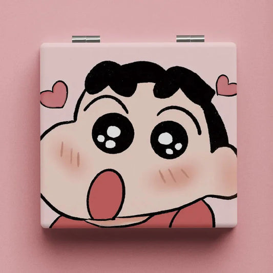 Shinchan Love Pocket Mirror – Cute Cartoon Compact Mirror