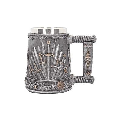 Iron Throne Swords Steel Mug – Medieval Blade Tankard