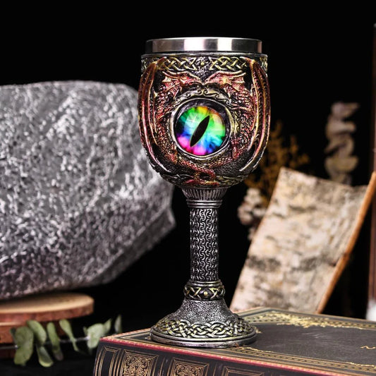 Dragon Eye Steel Goblet – Rainbow Gaze Chalice