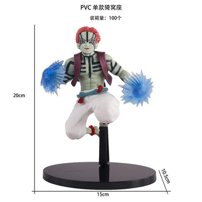 Sky Strike Akaza Figure – Floating Demon with Blue Energy Fists