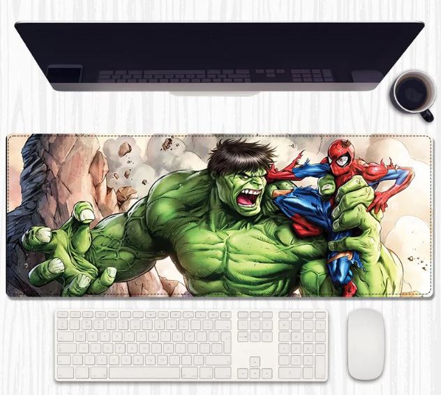 Smash Swing Desk Mat 80×30 cm – Extended Keyboard & Mouse Pad with Anti‑Slip Rubber and Stitched Edges