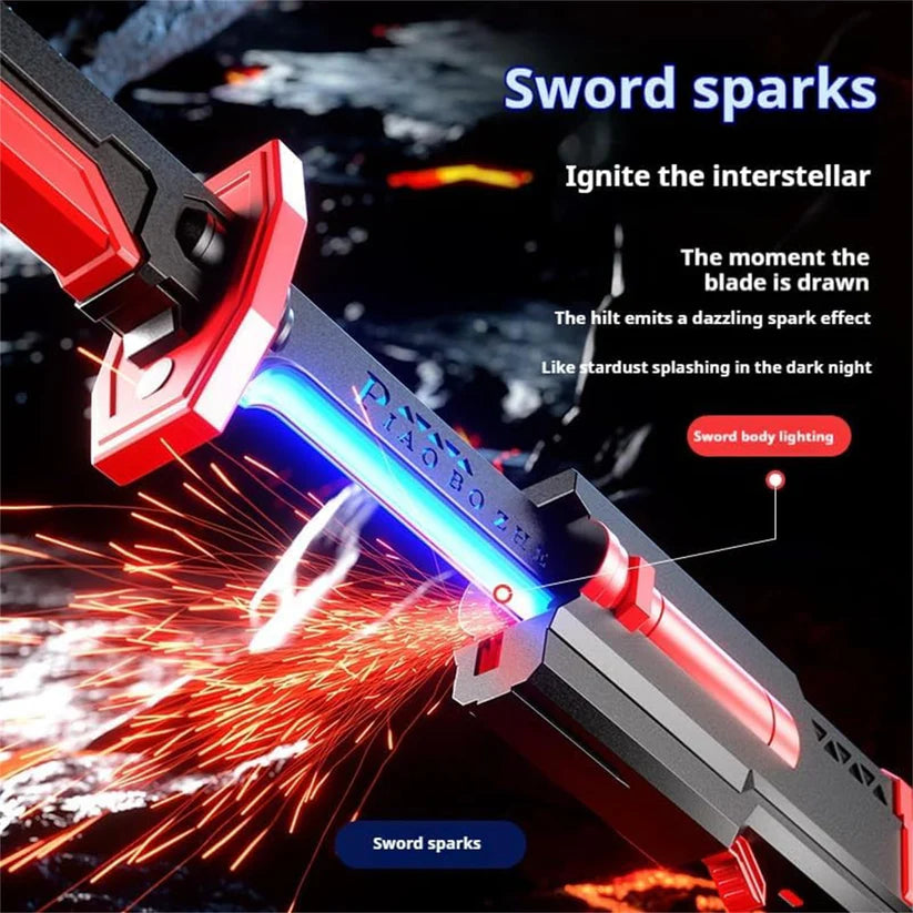 Sword katana - musical and rechargeable and lights - multi color - smoke and c type charging sword