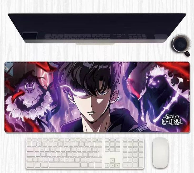 Solo Leveling Sung Jinwoo Desk Mat - Anime Gaming Mouse Pad