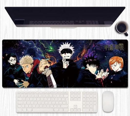 Sorcerer Squad Desk Mat 80×30 cm – Extended Keyboard & Mouse Pad with Anti‑Slip Rubber and Stitched Edges
