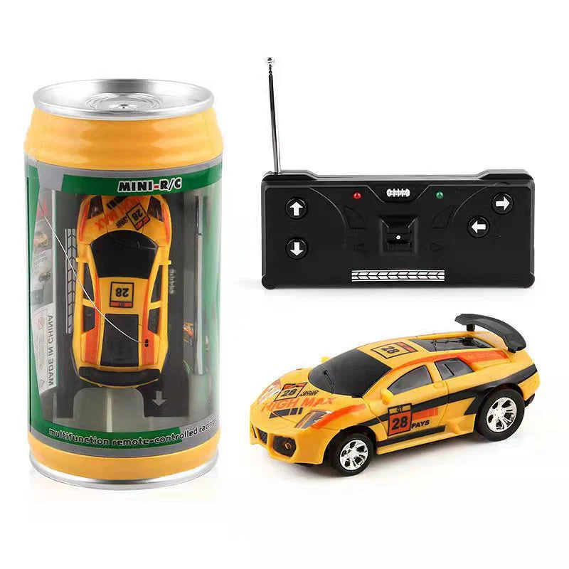 1:64 RMZ City Dodge Challenger SRT Demon (Yellow) Coke Can Mini Speed Drift Diecast Car with Wireless Remote Control
