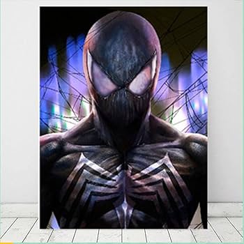 Black Spider 3D Wall Poster – 30x40 CM Superhero Edition