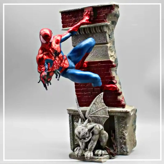 Spider-Man Wall Climb Action Statue – 28 CM Superhero Display Figure