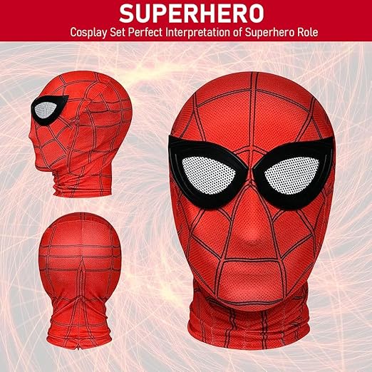 Spider-Man Lycra Fabric Mask for Kids & Adults – Stretchable Superhero Face Mask