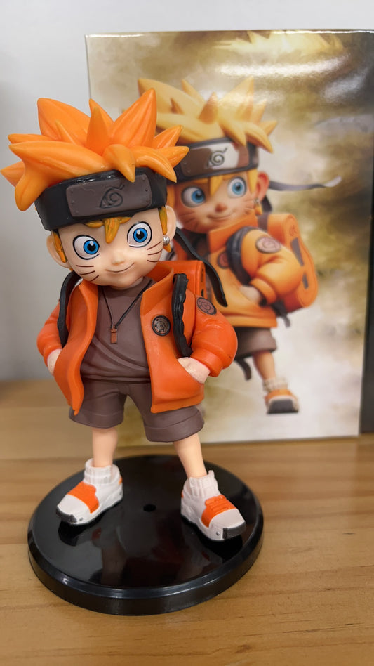 Naruto Uzumaki Stylish Orange Hoodie Chibi Figure (15.5 cm)