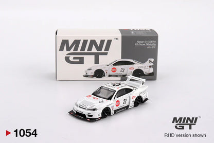 Mini GT #1054 Nissan S15 Silvia LB-Super Silhouette ATHLETE Edition 1:64 Diecast Model Car