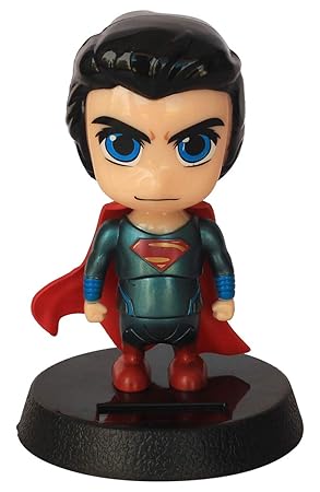 Solar Super Hero Bobblehead – 11 cm Figure with Cape on Round Pedestal