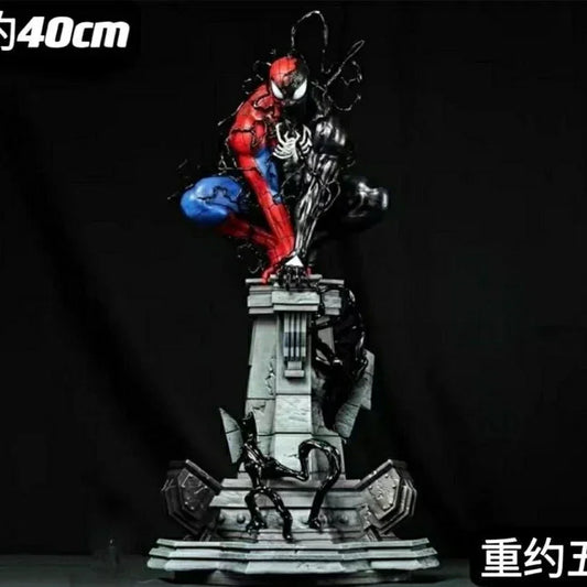 Symbiotic Spider-Man Action Figure – 40 cm Venom Bonded Statue with LED Base - Drakon Lifestyle India