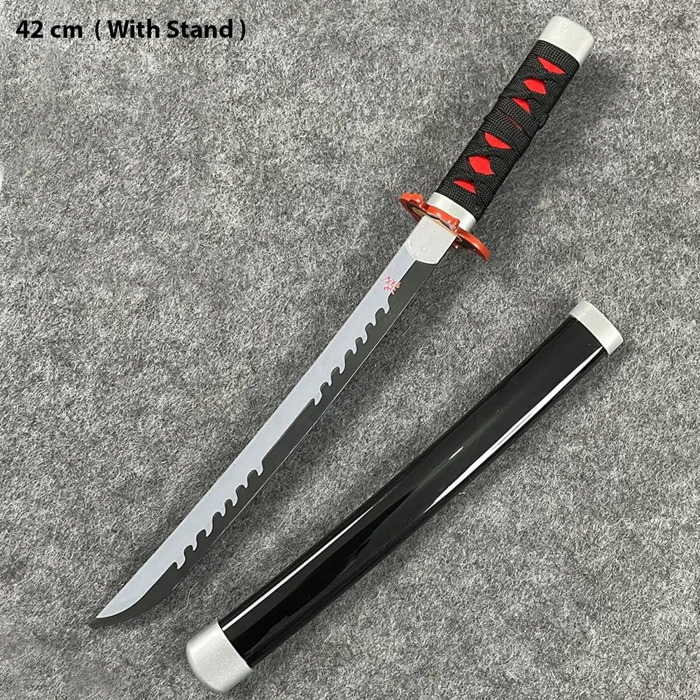 Demon Slayer Tanjiro fire Wooden Katana – 42 cm Anime Cosplay Collectible Prop