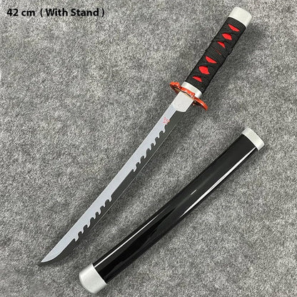 Demon Slayer Tanjiro fire Wooden Katana – 42 cm Anime Cosplay Collectible Prop