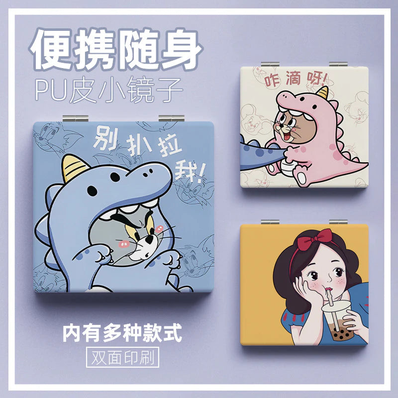 Tom & Snow White Pocket Mirror Set – Cute Cartoon Compact Mirrors (Pack of 3)