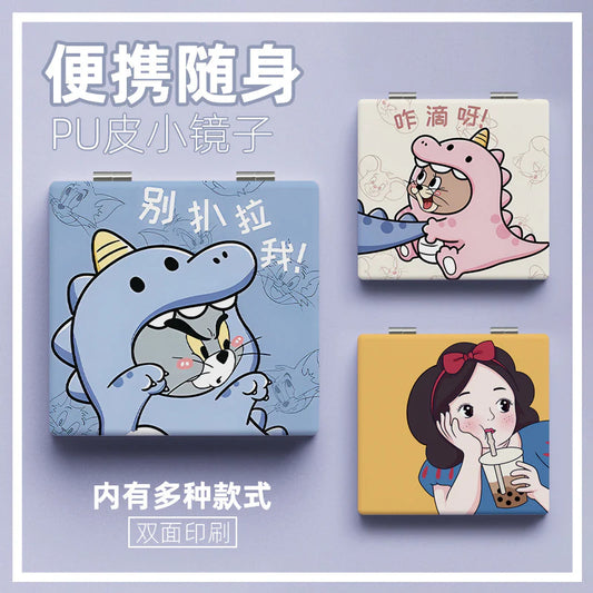 Tom & Snow White Pocket Mirror Set – Cute Cartoon Compact Mirrors (Pack of 3)