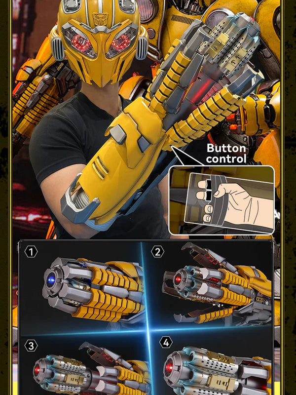 Bumblebee wearable helmet and arm cannon combo set Transformers LED collectible