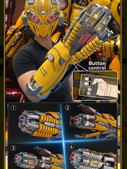 Bumblebee wearable helmet and arm cannon combo set Transformers LED collectible