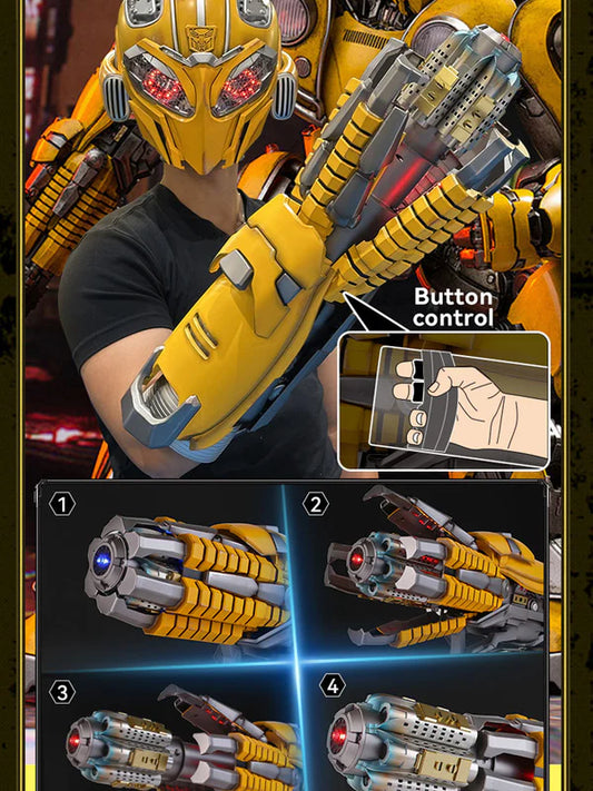 Bumblebee wearable helmet and arm cannon combo set Transformers LED collectible