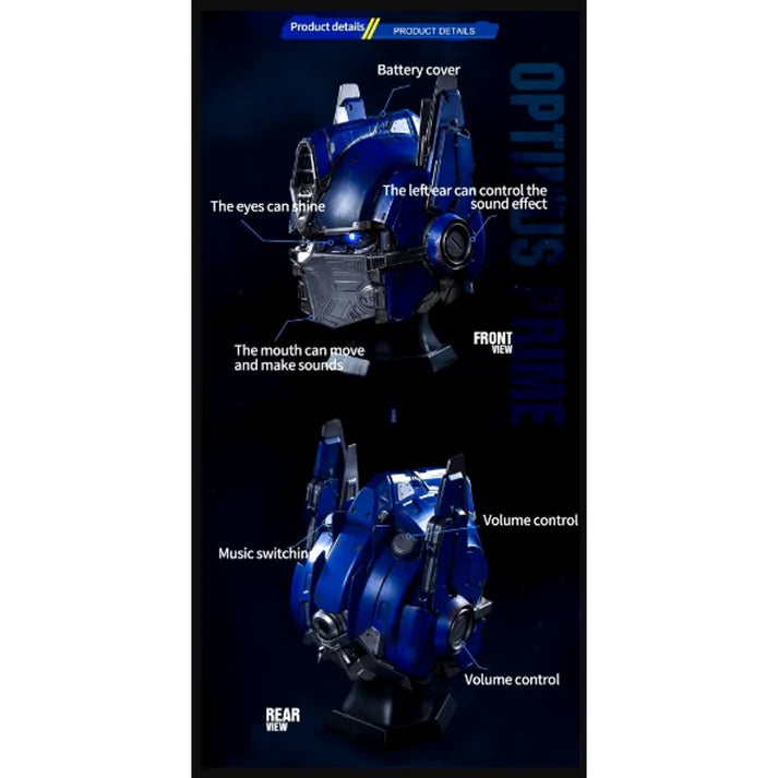 Optimus Prime helmet LED light up eyes voice control wearable collectible