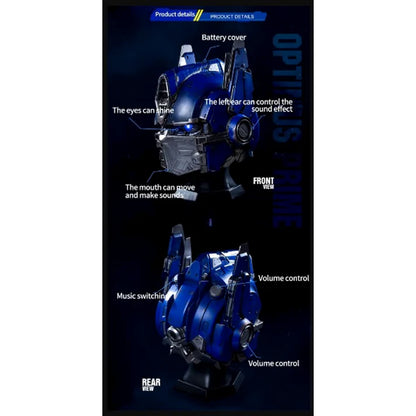 Optimus Prime helmet LED light up eyes voice control wearable collectible