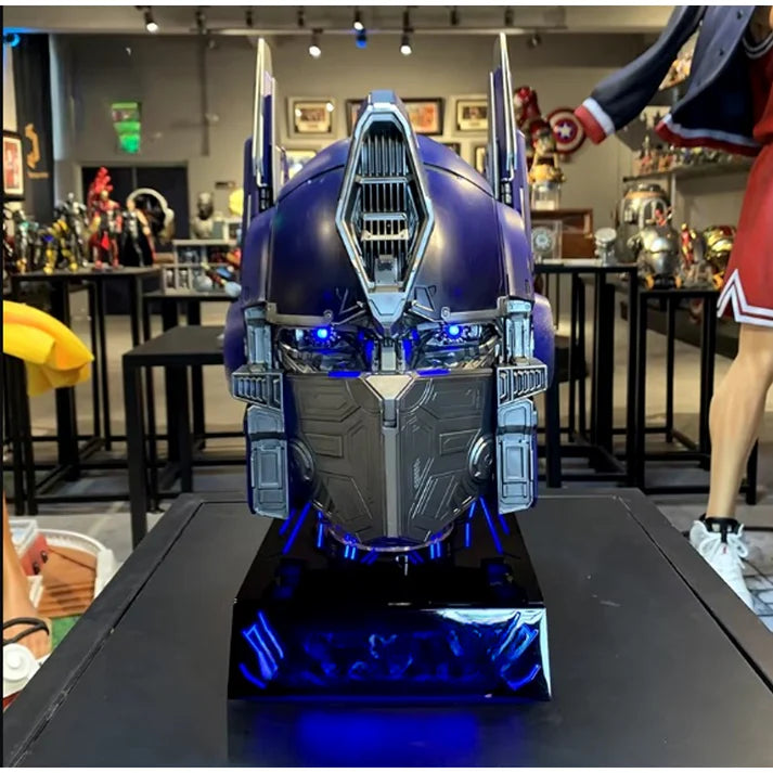 Optimus Prime helmet display base LED lighting Transformers collectible item
