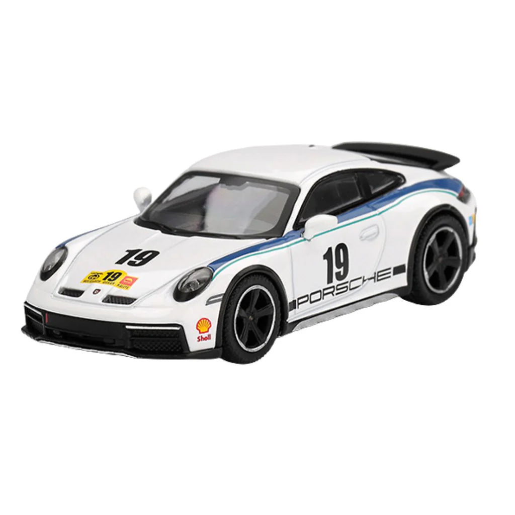 1:64 Porsche 911 Dakar Rally 1974 White Diecast – Mini GT Collector Edition