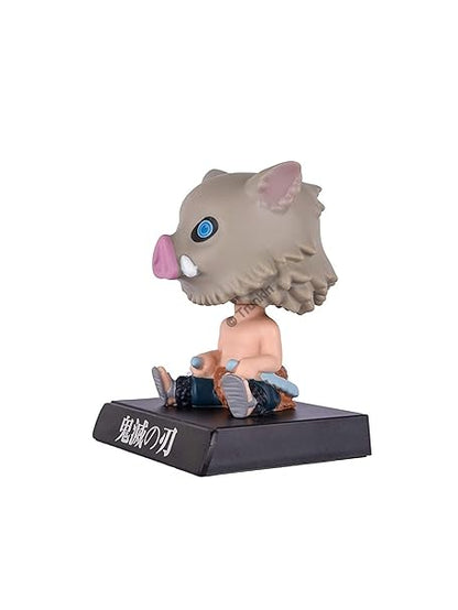 Inosuke Hashibira Bobblehead – 11 cm Demon Slayer Figure on Logo Base