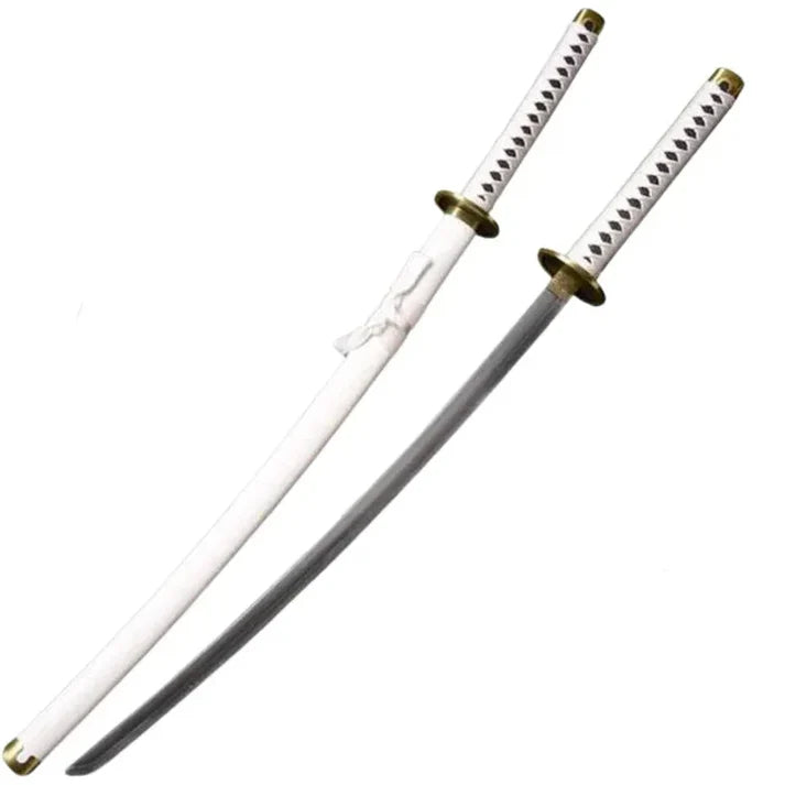 One piece - Zoro Wado Ichimonji White Anime Wodden Katana – Cosplay Collectible Prop