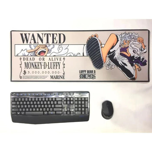Wanted Luffy Mouse Pad – XL One Piece Desk Mat (Gear 5)