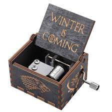 Game of Thrones Winter is Coming Music Box - Direwolf Crank