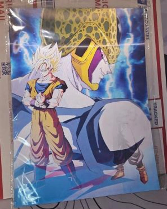 Super Saiyan Gohan vs Cell 3D Wall Poster – 30x40 CM Dragon Ball Edition