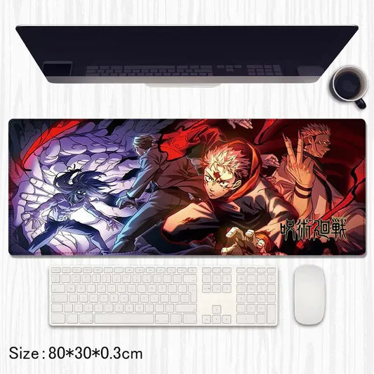 Jujutsu Kaisen Yuji Itadori Sukuna Fight Desk Mat - Epic Sorcerer Battle Wide Pad