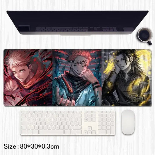 Jujutsu Kaisen Yuji Sukuna Geto Trio Desk Mat - Cursed Clash Epic Wide Pad