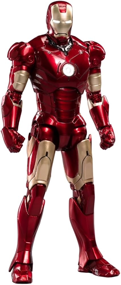 Iron Man Mark 3 Action Figure 10cm – Marvel Red & Gold Armor Collectible