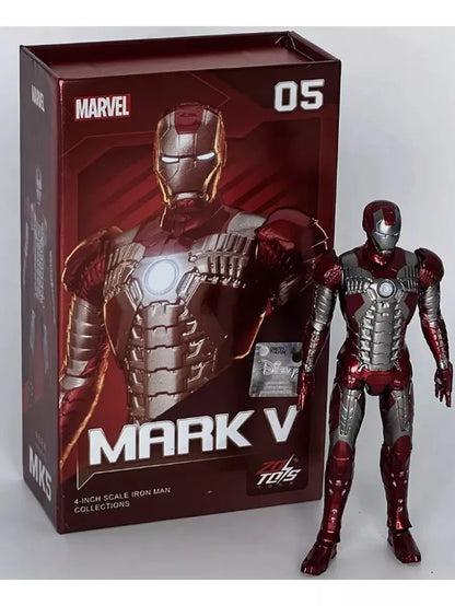 Iron Man Mark 5 Action Figure – Marvel Silver & Red Armor Collectible