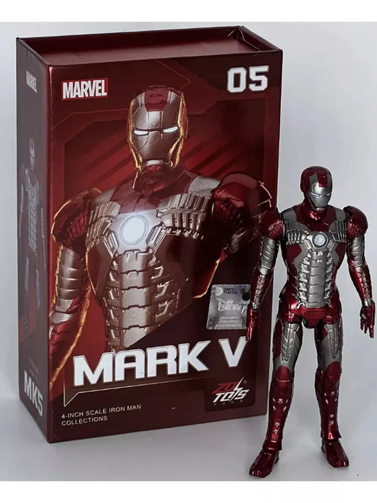 Iron Man Mark 5 Action Figure – Marvel Silver & Red Armor Collectible