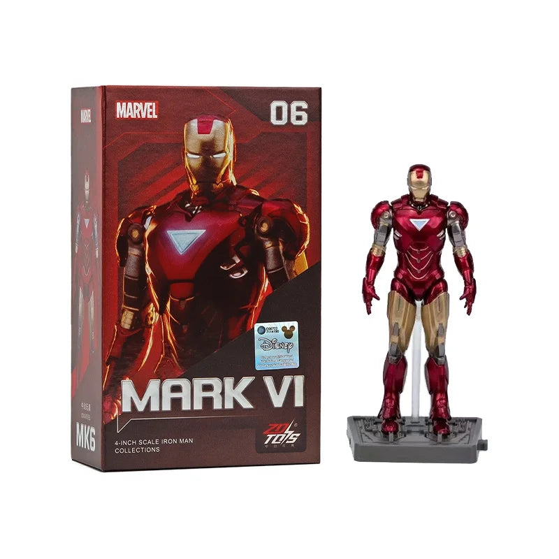 Iron Man Mark 6 Action Figure 10cm – Marvel Red & Gold Armor Collectible