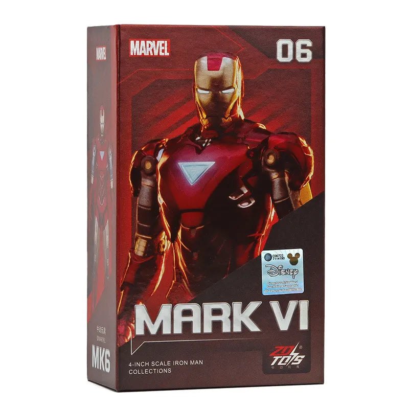 Iron Man Mark 6 Action Figure 10cm – Marvel Red & Gold Armor Collectible