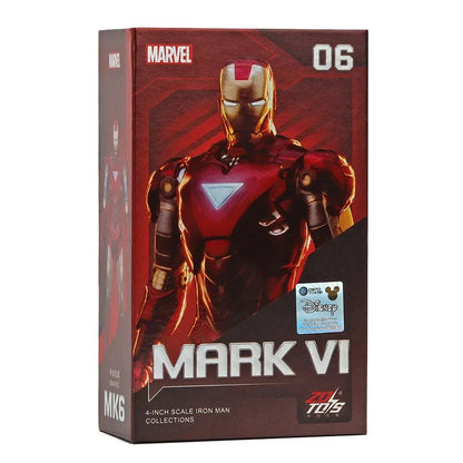 Iron Man Mark 6 Action Figure 10cm – Marvel Red & Gold Armor Collectible
