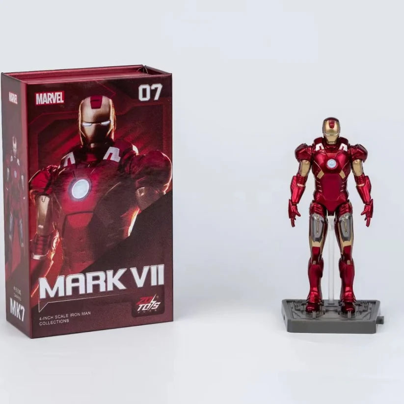 Iron Man Mark 7 Action Figure 10cm – Marvel Red & Gold Armor Collectible