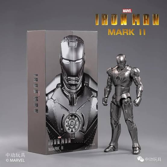 Iron Man Mark 2 Deluxe Action Figure 10cm – Marvel Silver Armor Collectible