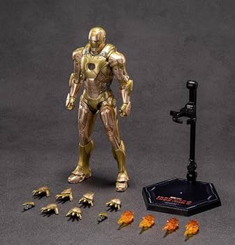 Iron Man Mark 21 (Midas) Deluxe Action Figure 10cm  – Marvel Gold Armor Collectible