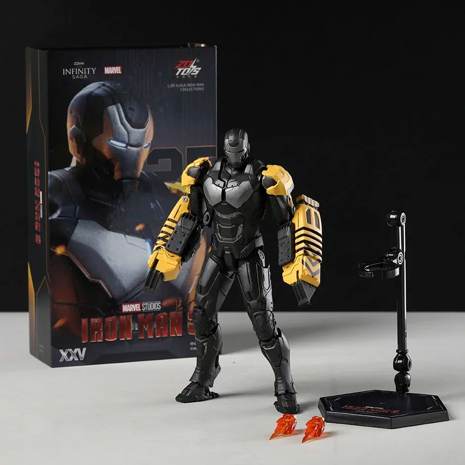 Iron Man Mark 25 (Striker) Deluxe Action Figure 10cm – Marvel Heavy Duty Armor Collectible